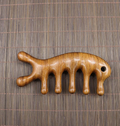 Golden Sandalwood Scalp Massager with Five Teeth